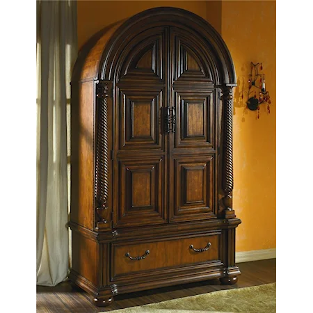 Traditional Armoire with Doors and Drawers